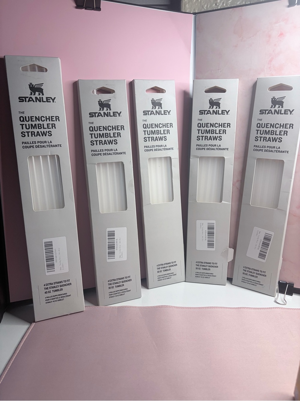 Stanley White Quencher Tumbler Replacement Straws (Pack)